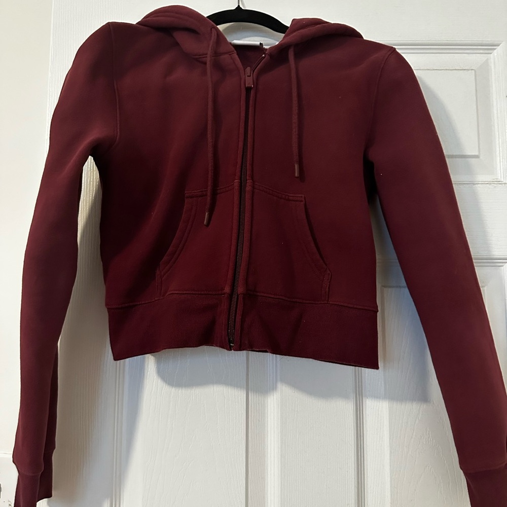 Aritzia Sweatfleece Cozy Fleece Snug Zip-Up Hoodie Slim